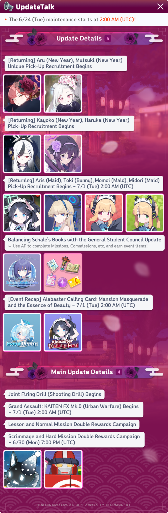 Blue Archive 6/24 Update: New Events, Banners & Rewards Breakdown