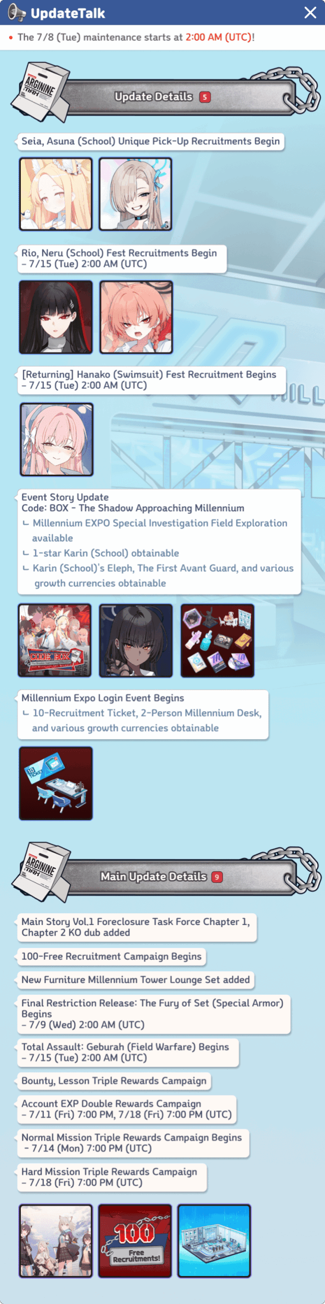 Blue Archive’s July Update: Seia, Millennium Mysteries & 100 Free Pulls