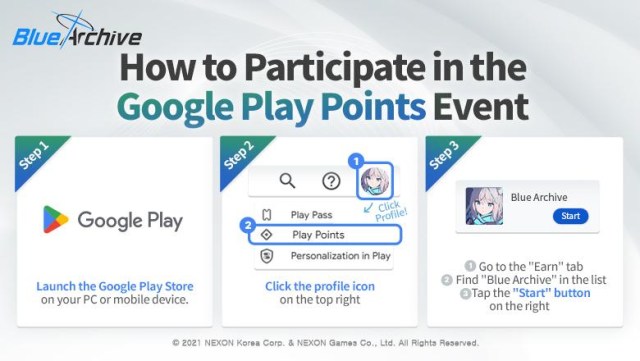 Blue Archive Launches Limited Google Play Points Event This 
