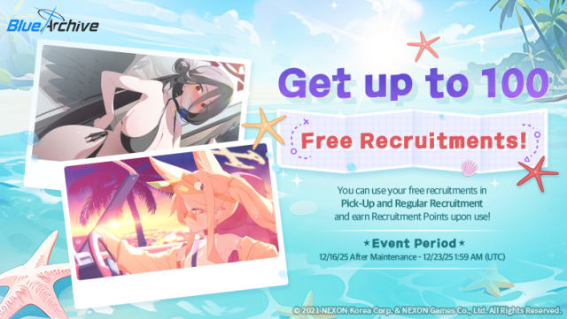Blue Archive’s 100 Free Recruitment Event: Swim Seia & Hasu,