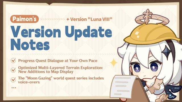 Version Luna VIII: Everything You Need to Know About the Upcoming Genshin Impact Update