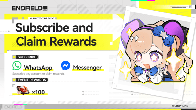 Arknights: Endfield WhatsApp & Messenger Subscription Event Guide
