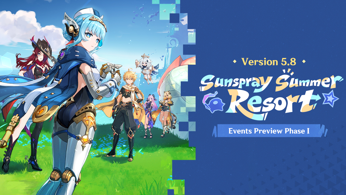 Genshin Impact 5.8 Sunspray Summer Resort Key Art