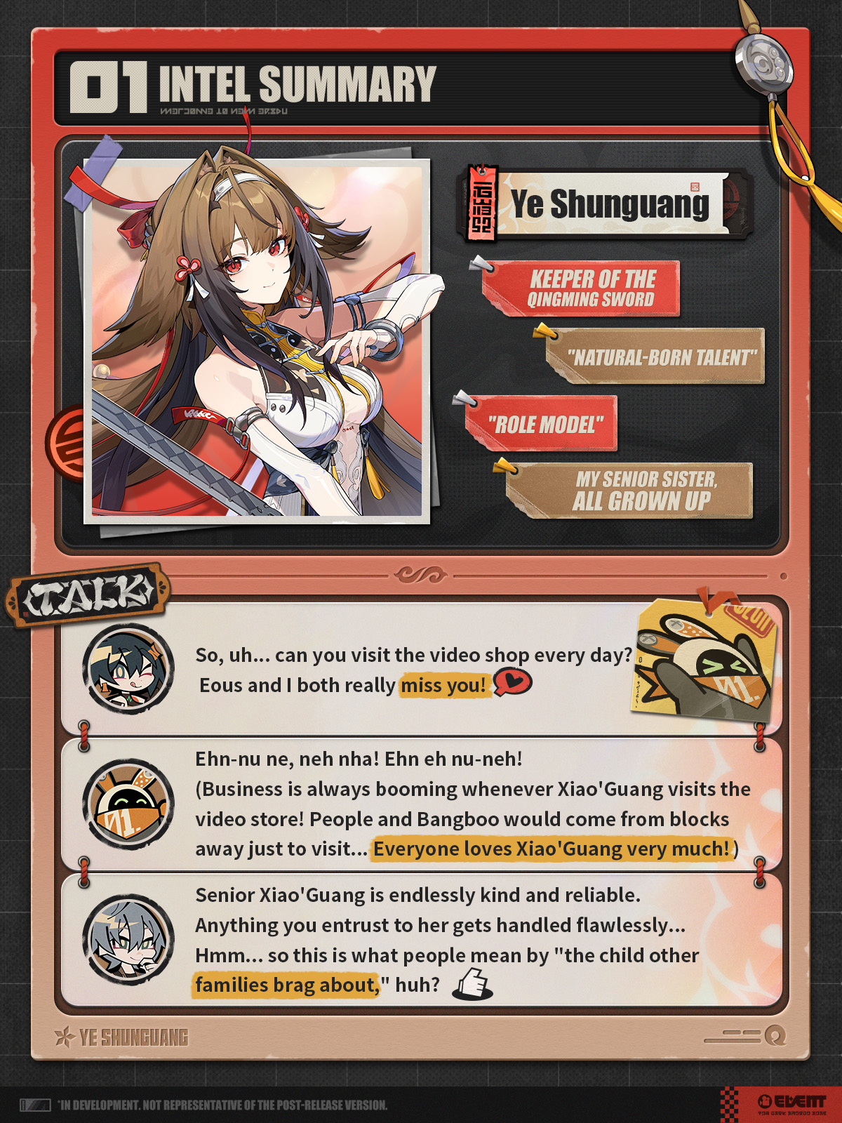 A gentle, heartfelt key visual of a Zenless Zone Zero character, depicted cherishing a memorable moment with the player. Focus on emotional connection and warmth.