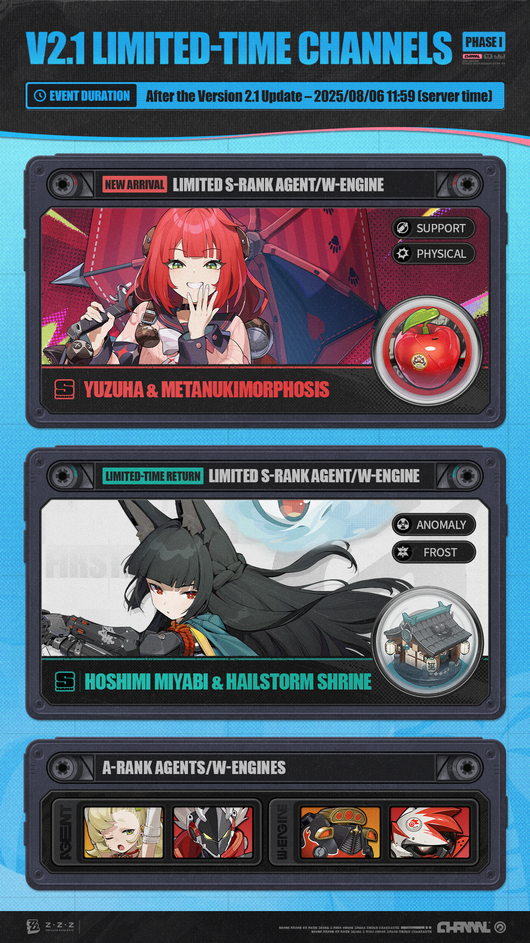 Yuzuha, Piper, and Billy promotional art