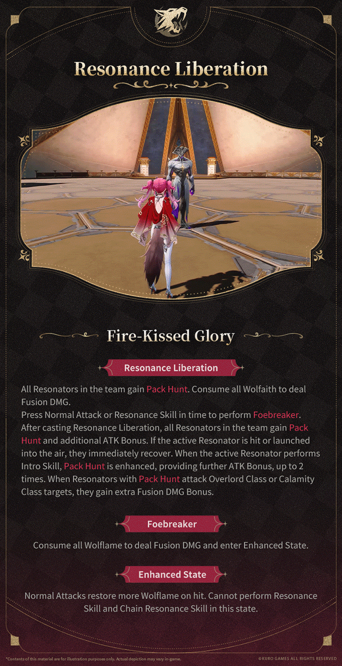 Lupa’s ultimate move, engulfed in flames