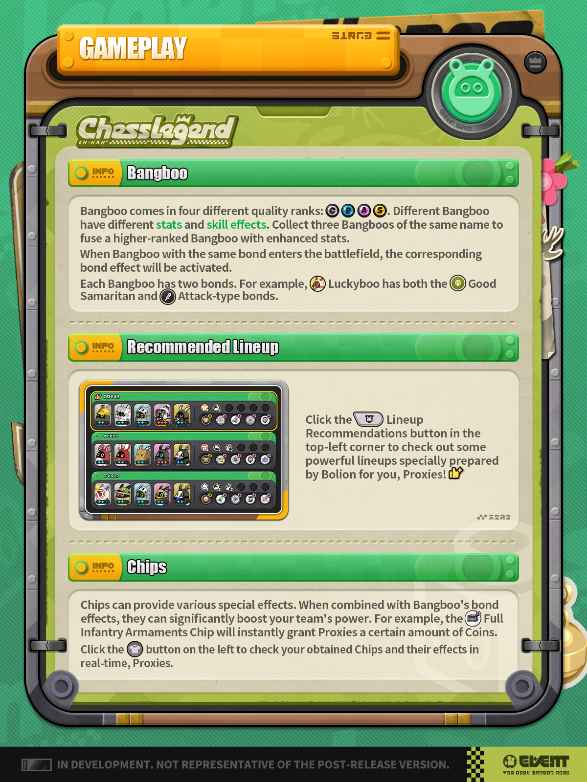 Event rewards preview