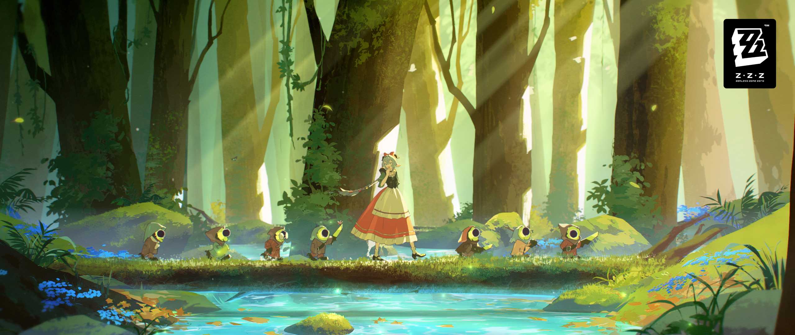 Dynamic Lucia in combat stance against a Hollow backdrop - suited for mobile devices