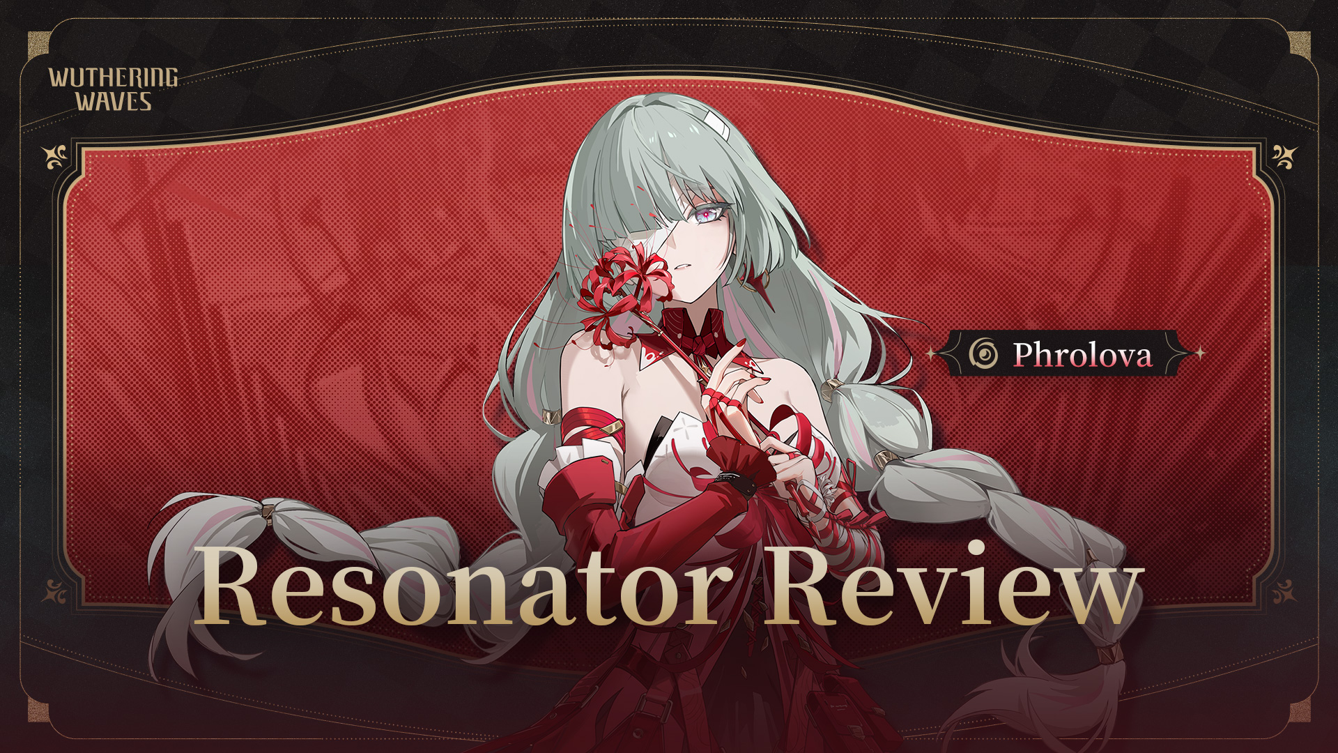 Phrolova commands spectral energy with a baton, standing amid an ethereal, storm-lit backdrop.