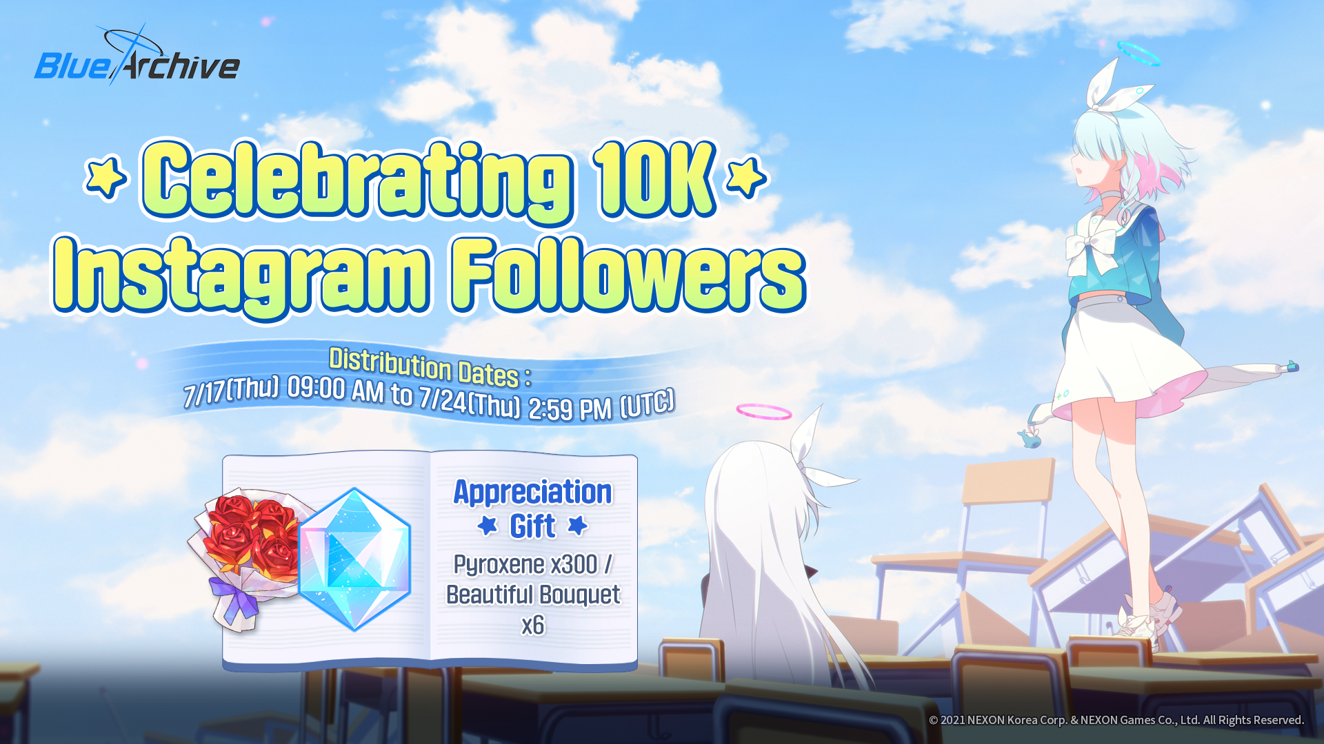 Blue Archive Instagram 10K Event Banner