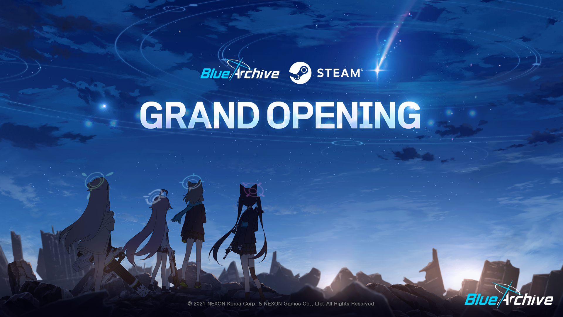 Blue Archive Steam Grand Opening Banner