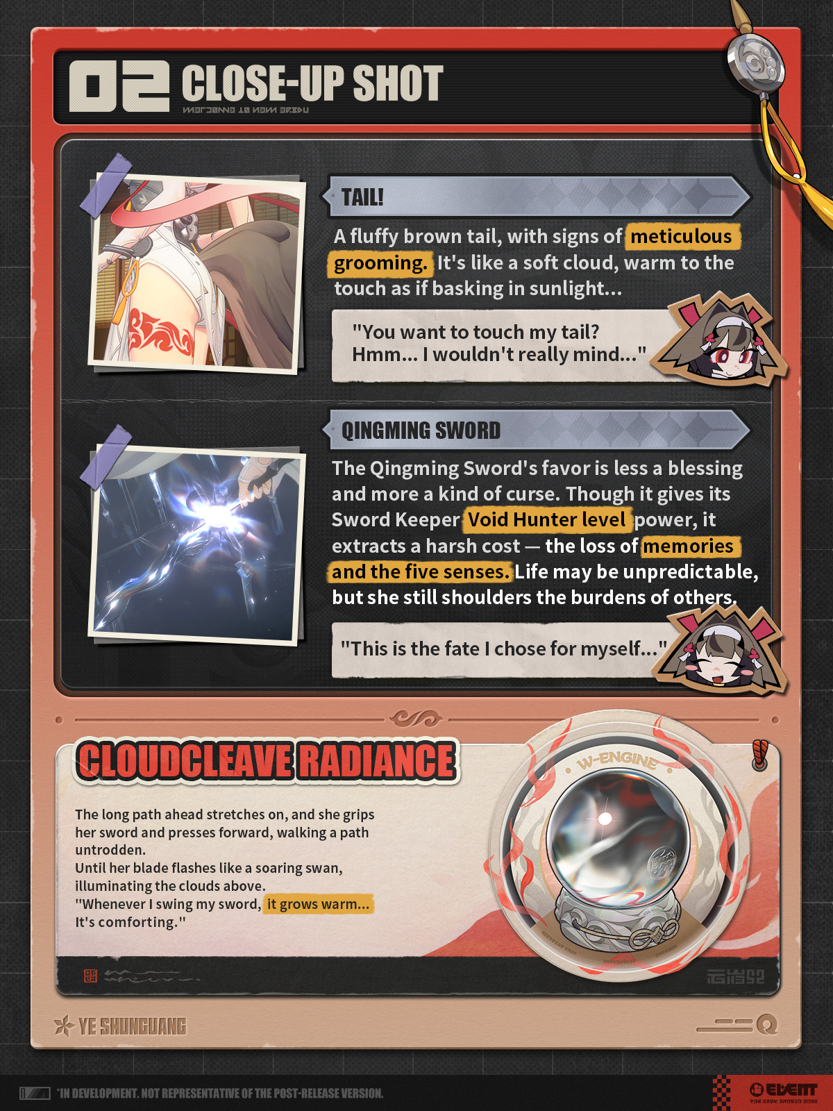 A close-up of the featured Zenless Zone Zero character against a dreamy, pastel background, conveying comfort and support.