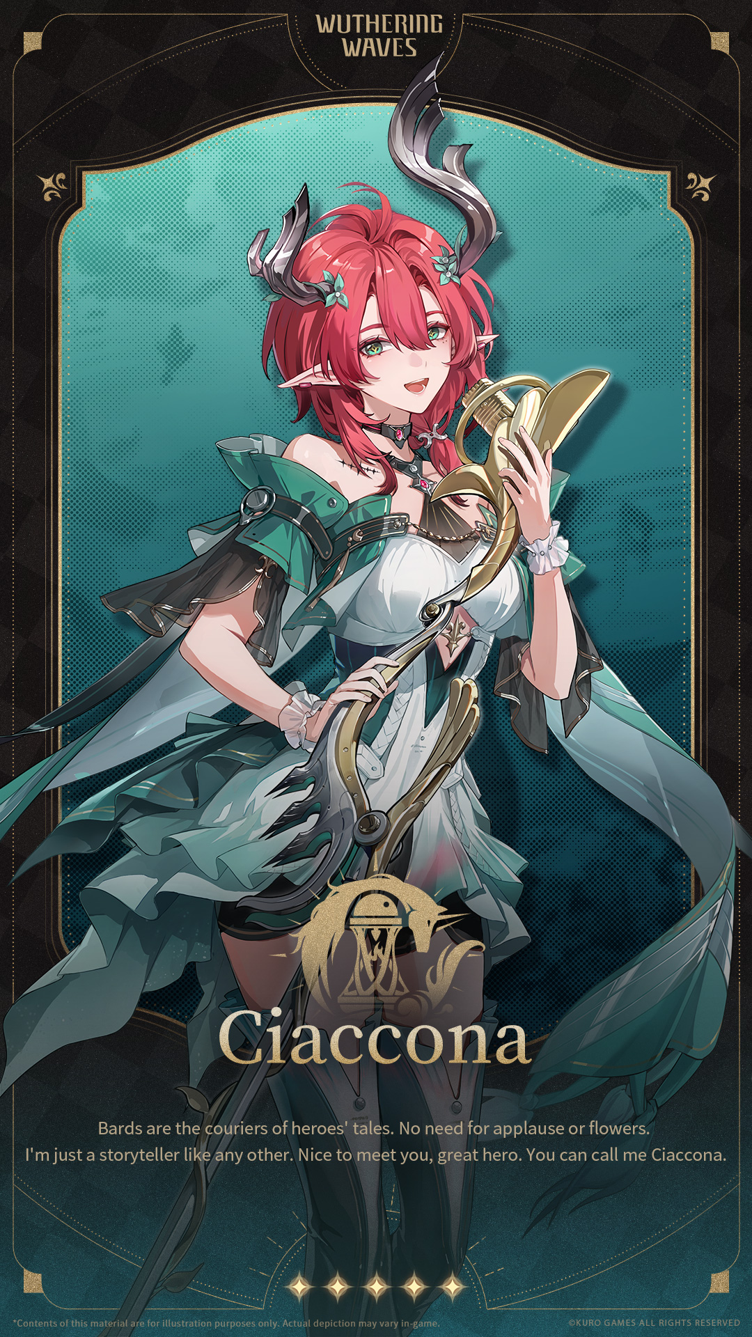 Ciaccona official art in Wuthering Waves