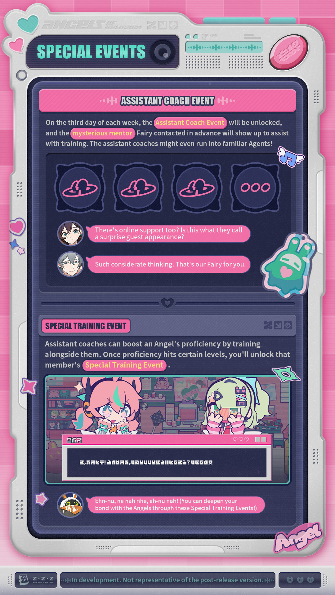 Players interacting with event UI, showing task list and potential reward icons.