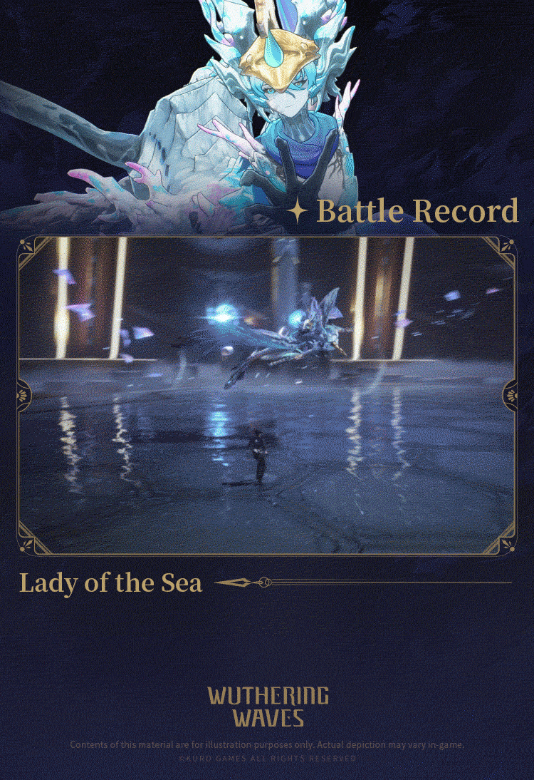 Animated glimpse of a massive creature stirring in the depths.