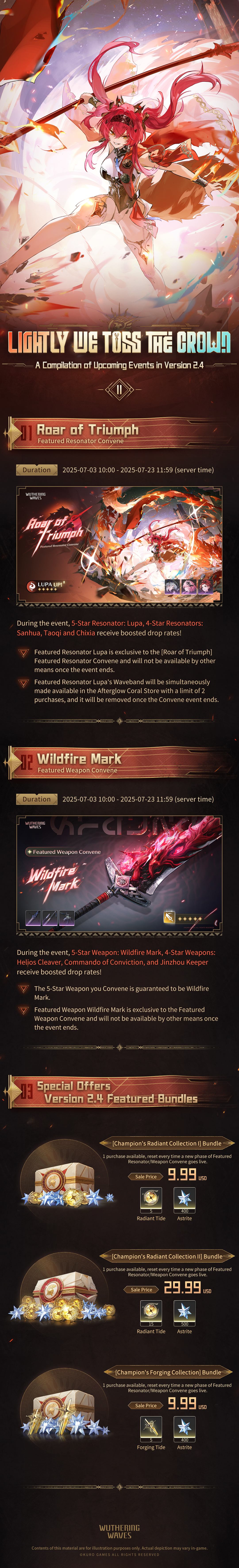 Wuthering Waves 2.4 Rewards Preview