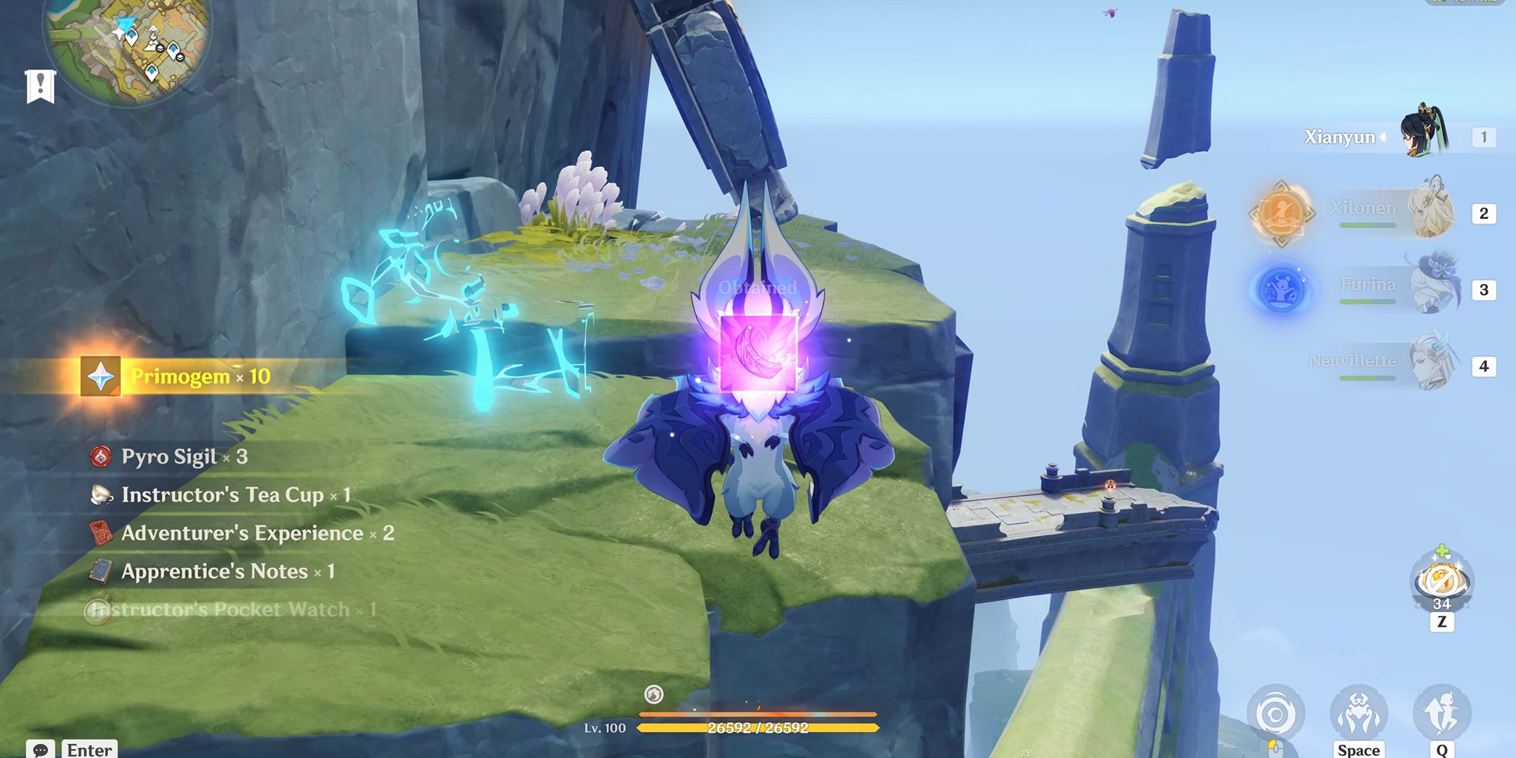 Collecting Crimson Obsidian Fragment