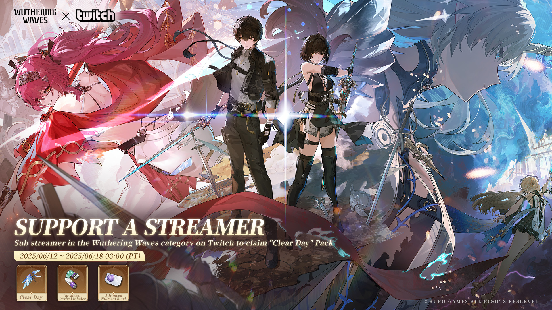 Wuthering Waves x Twitch Event Banner