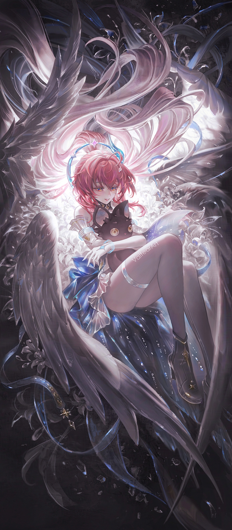 Stylized digital art with icy motifs and layered effects.