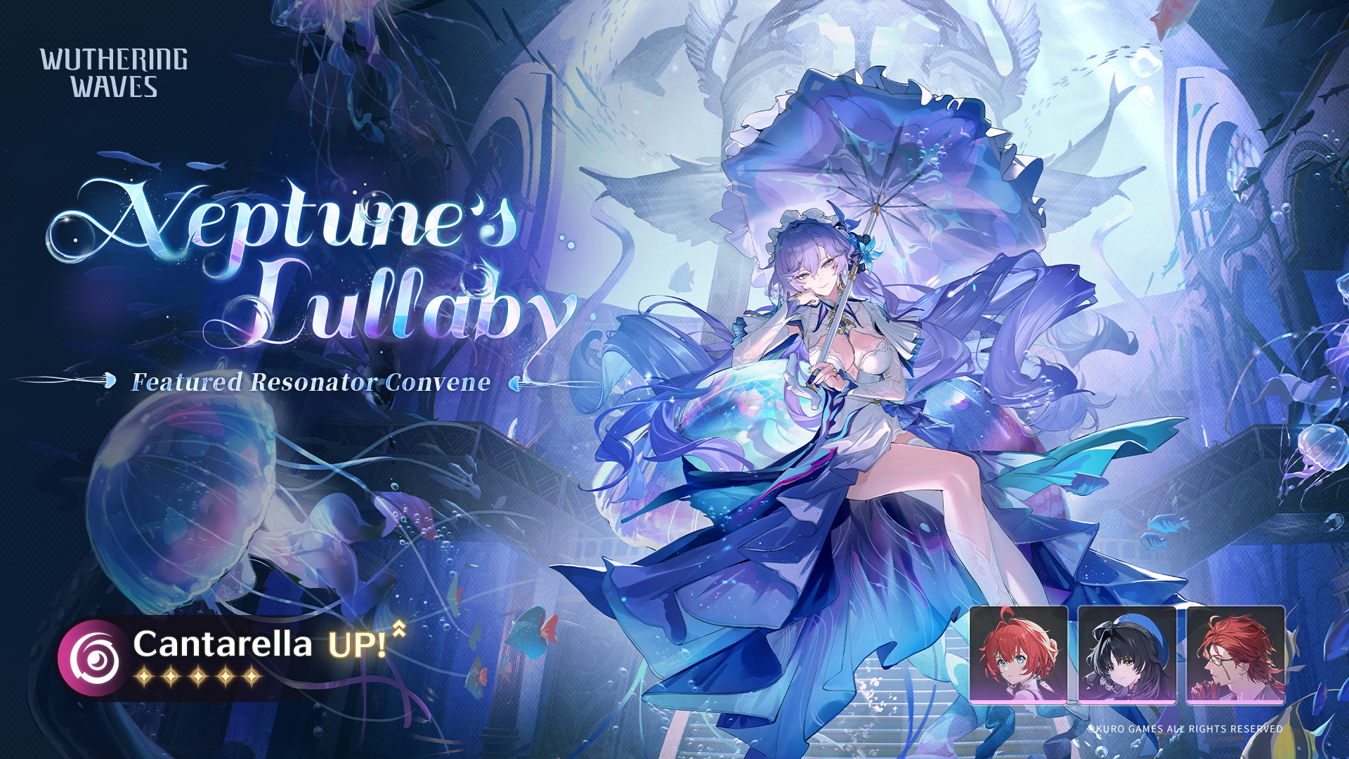 Cantarella and Featured Resonators in Neptune's Lullaby Banner