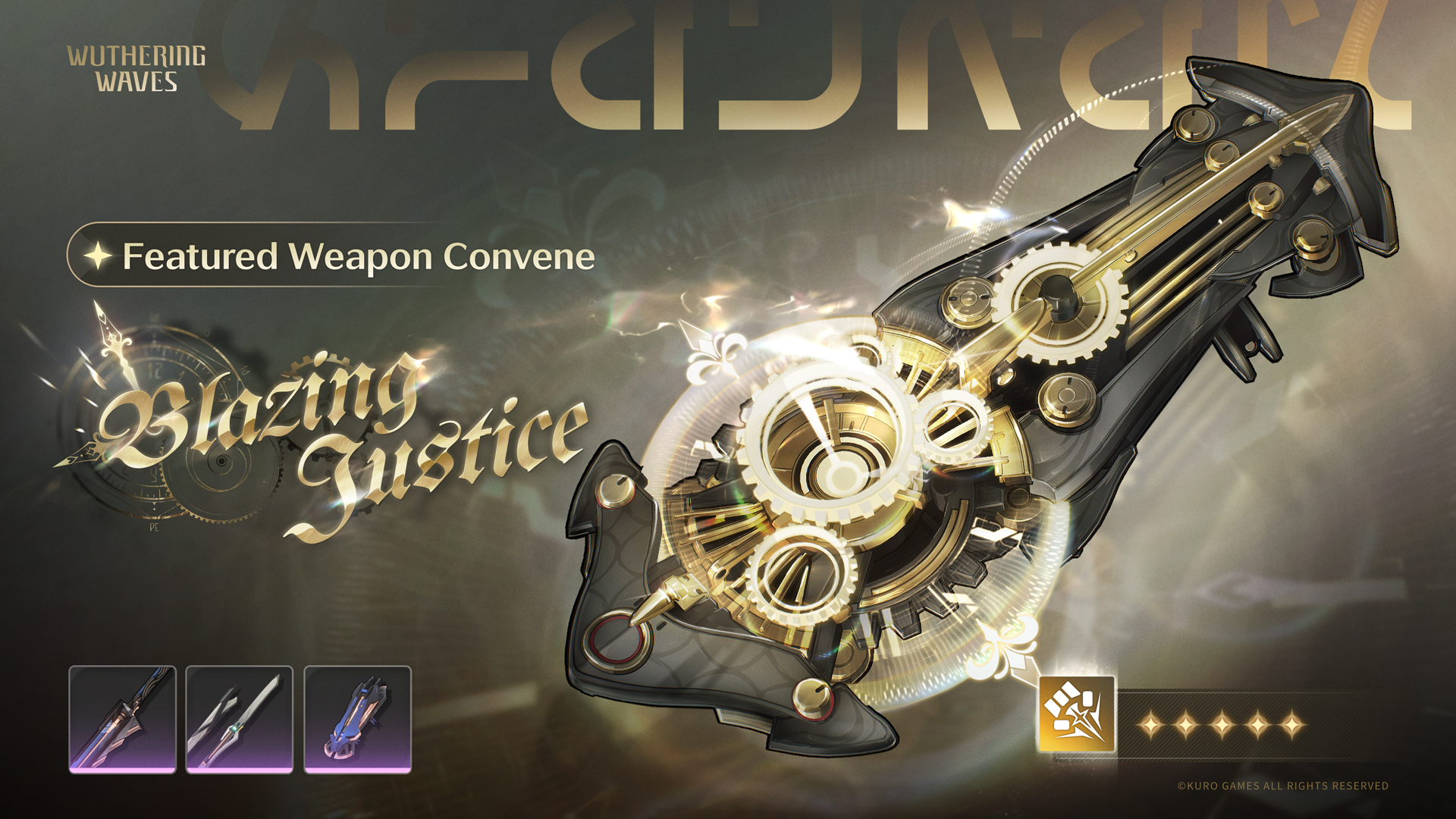 Blazing Justice and featured weapons in Wuthering Waves