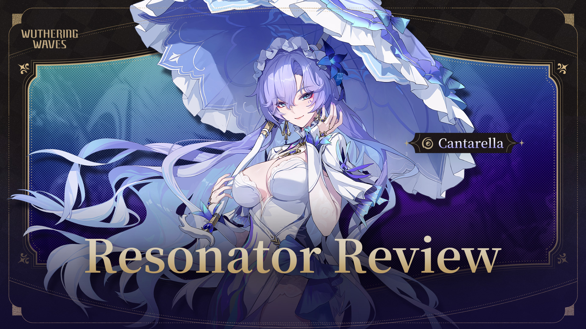 Cantarella sits in regal poise, surrounded by illusory motifs in a grand, mountain-top chamber.