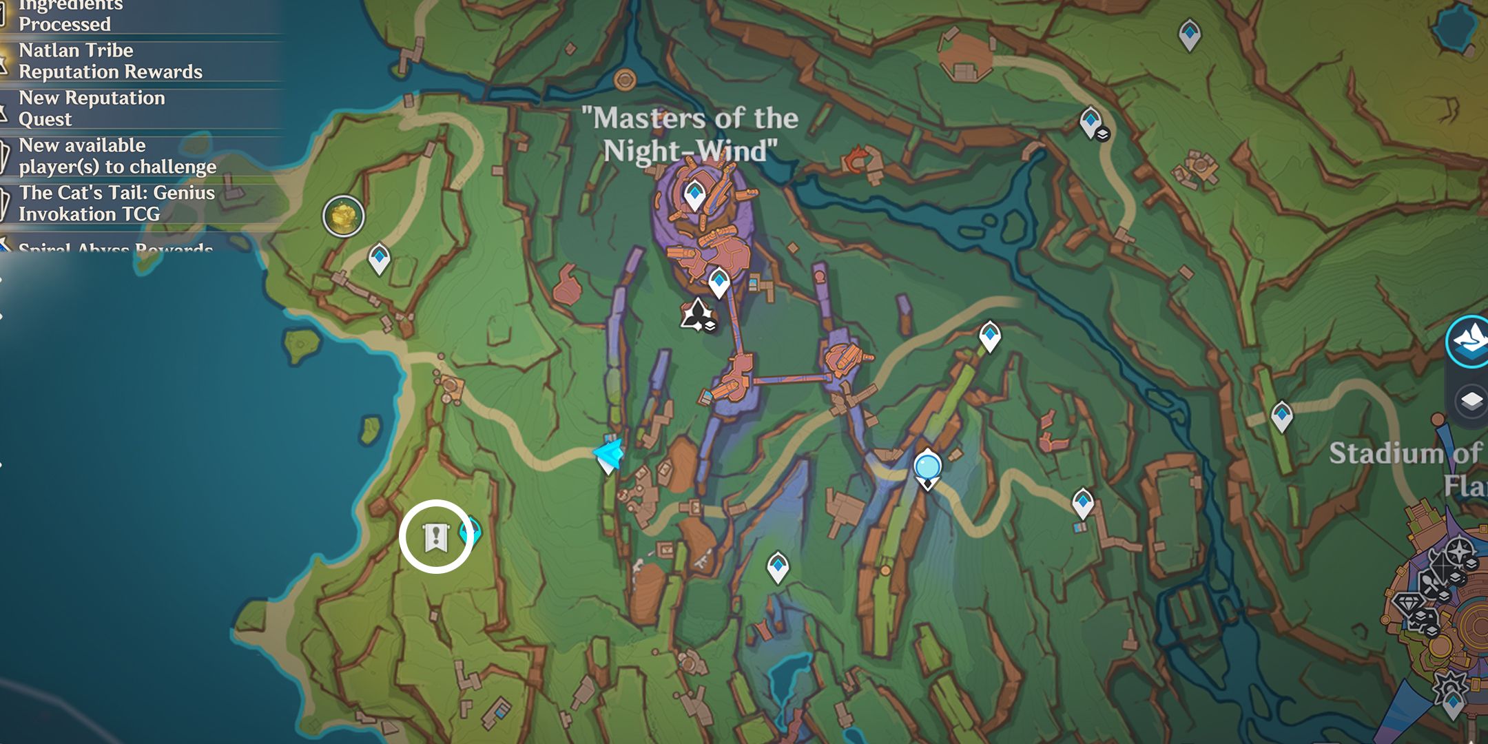 Spirit of the Fallen Dawnstar location in Genshin Impact