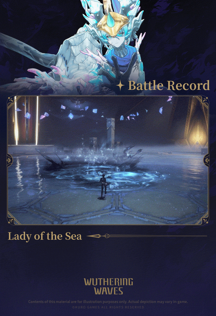 Animated sequence of the ocean entity awakening.