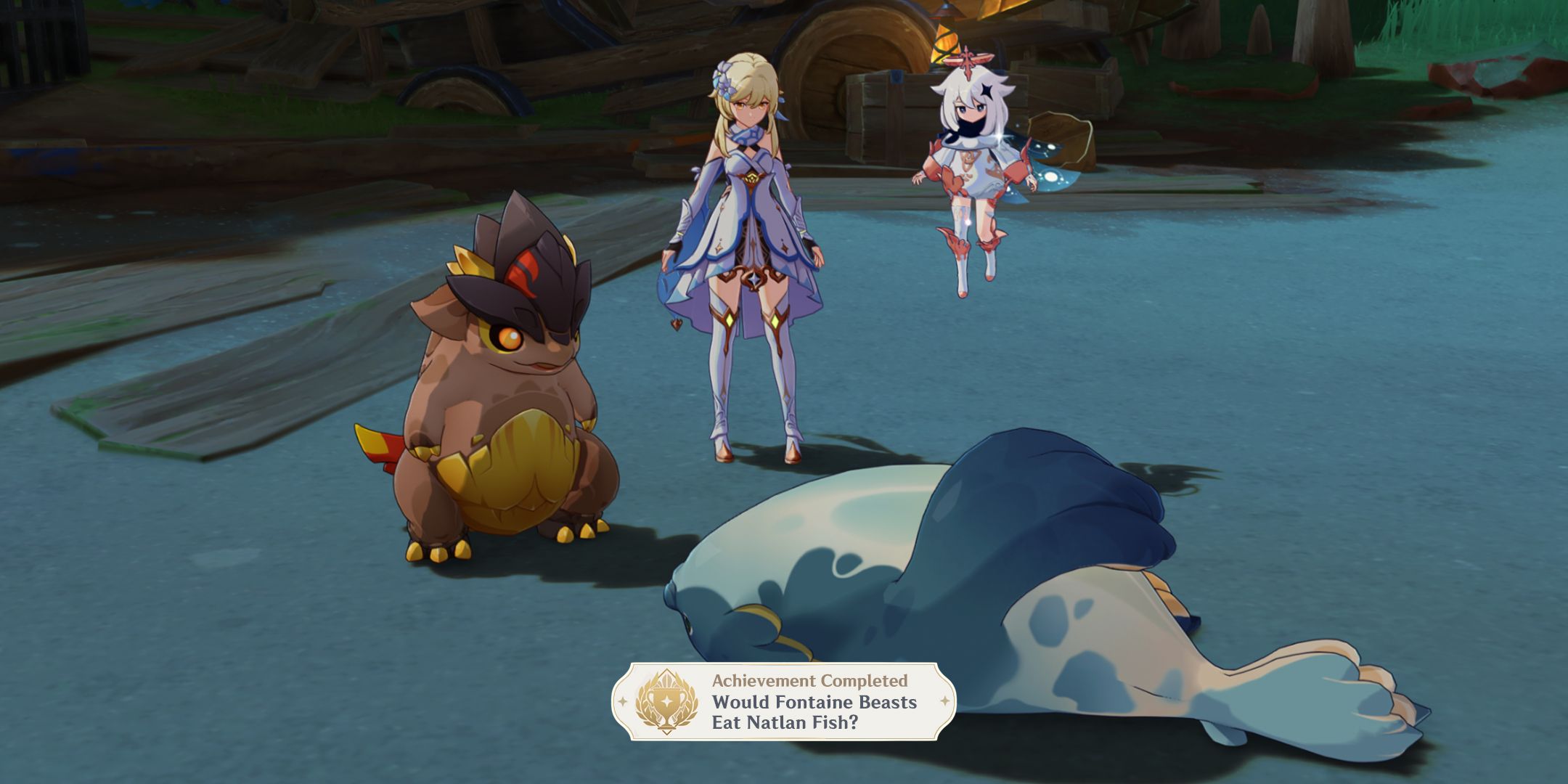 Would Fontaine Beasts Eat Natlan Fish Achievement