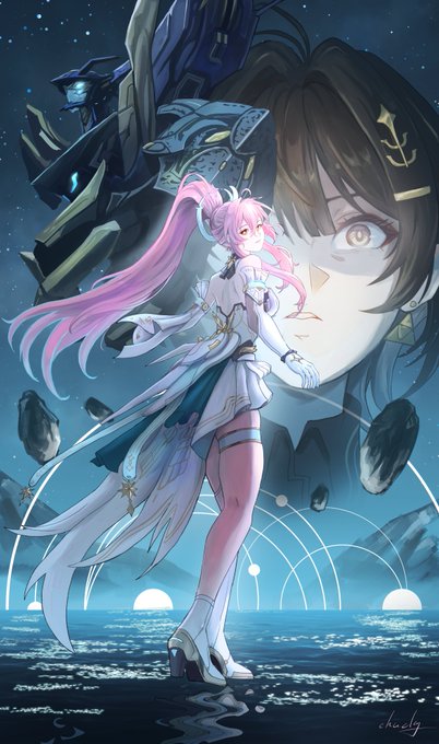 Bright action artwork featuring Resonators in a blizzard.